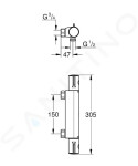 GROHE - Grohtherm 800 Termostatická sprchová baterie, chrom 34561000