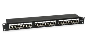 Equip Patchpanel 24x RJ-45 černá / Patch panel / Cat6 FTP / 1U / 19" / 250 MHz (326425)