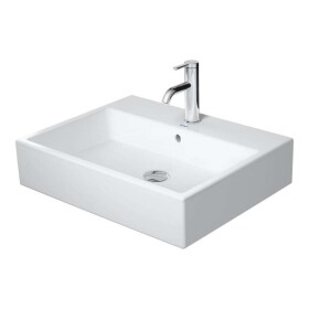 DURAVIT - Vero Air Umyvadlo nábytkové 60x47 cm, s přepadem, otvor pro baterii, WonderGliss, bílá 23506000271