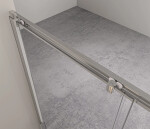 CERANO - Sprchové posuvné dveře Varone LINE L/P - 6 mm - chrom, transparentní sklo - 160x195 CER-8050BD7556