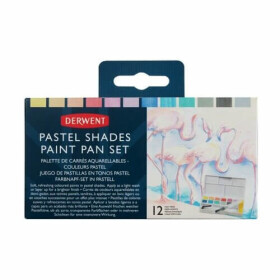 Derwent Pastel Shades Paint Pan Set pastelové akvarelové barvy 12 ks