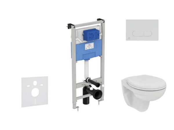 IDEAL STANDARD - ProSys Set předstěnové instalace, klozetu a sedátka Eurovit, tlačítka Oleas M1, Rimless, SoftClose, chrom mat ProSys120M SP53