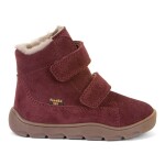Dívčí zimní barefoot boty ZERU TEX FURRY Bordeaux, Froddo, G2110149-5, červená - 21