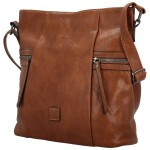 Trendy dámská koženková crossbody kabelka Nanya, hnědá