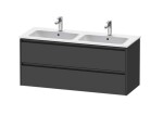 DURAVIT - Ketho.2 Umyvadlová skříňka 55x128x48 cm, 2 zásuvky, grafit mat K25266049490000
