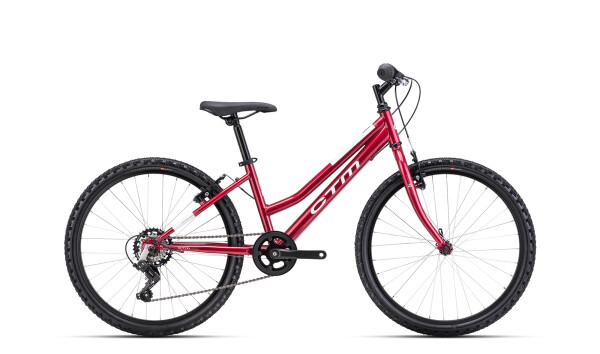 Dětské kolo CTM MONY 24", barva tmavěbordová perleť / bílá, model 2025, rám 13"- ZDARMA dopravné, seřízení a odborná montáž!