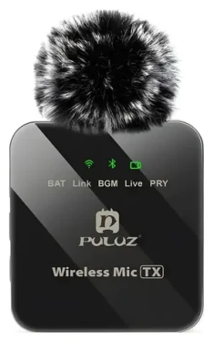 Puluz Bezdrátový klopový mikrofon USB-C / Klopový mikrofon / 2,4 GHz / 48 kHz / ENC redukce šumu (PU646B)