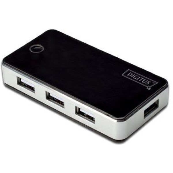 DIGITUS USB 2.0 7-Port Hub s napájecím adaptérem 5V/3.5A černý (4016032318859)