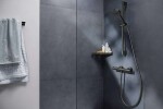 HANSGROHE - Ecostat Fine Termostatická sprchová baterie, kartáčovaný černý chrom 13324340