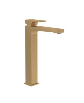 VILLEROY & BOCH - Architectura Square Umyvadlová baterie s výpustí Push-Open, AquaSmart, kartáčované zlato TVW12500200076
