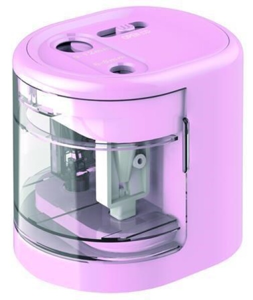 RAPESCO RAPESCO, PS12-USB, stolní ořezávátko se dvěma otvory, vstup na USB nebo baterie, růžová