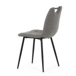 Jídelní židle, šedá, látka, DCL-V2017 GREY2