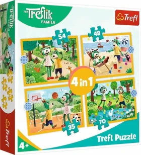 Trefl - Puzzle - Treflíci na dovolené 4v1