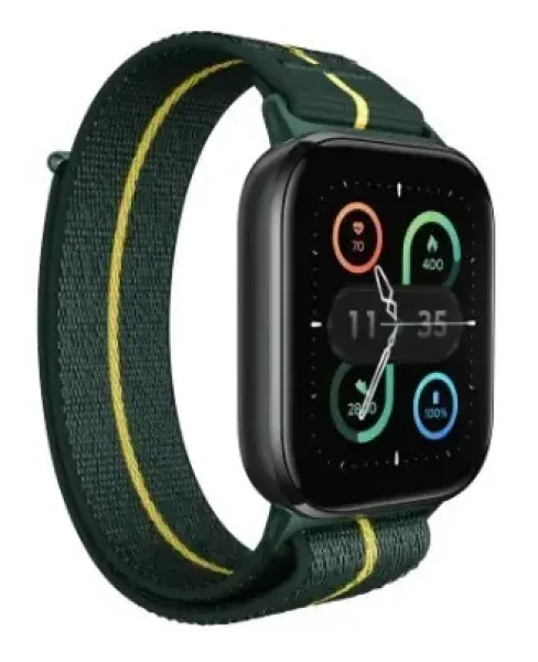 Motorola Moto Watch Fit Trekking černá, zelený řemínek / Chytré hodinky / OLED 1,9" / IP68 / Bluetooth 5.3 (PG38C07182)