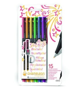 Set Chameleon Fineliner - detailní popisovače, 6ks - základní tóny