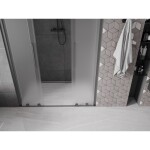MEXEN/S - Velar L Duo posuvné sprchové dveře 150, dekor, grafit kartáčovaná 871-150-003-32-66