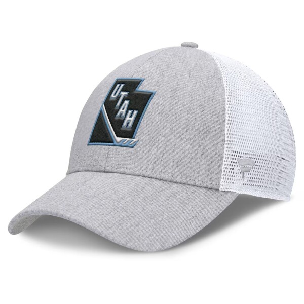 Fanatics Pánská kšiltovka Utah Mammoth NHL Badge Trucker Adjustable Hat - Gray/White