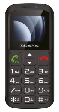 KrugerMatz Simple 923 černá / Telefon pro seniory / 4G / 1.77" / Dual SIM / 1000 mAh (KM0923-4G)