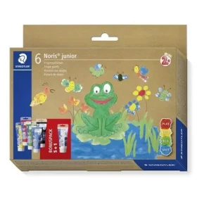 Staedtler Noris Junior / Prstové barvy / sada 6 ks / 6 barev / rychleschnoucí / od 2 let (8816 D)