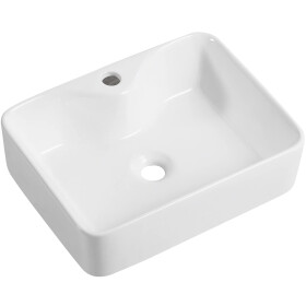 CERANO - Umyvadlo keramické Lorenzo - na desku - bílá lesklá - 49x38 CER-417167