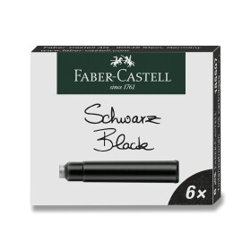 Faber - Castell Inkoustové bombičky krátké - černé 6 ks