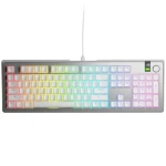 Glorious GMMK 3 Pro 100 % - Fox Linear ANSI stříbrná / herní 100% / USB-C / ANSI (US) layout / Fox Linear / RGB / 1.4m (GLO-KB-GMMK3-PRO-100-PB-FOX-W-SIL-US)