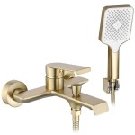 Baterie vanová REA Hass zlatá kartáčovaná