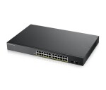 Zyxel GS1900-24HP v2 26-port Gigabit Web Smart PoE Switch, 24x gigabit RJ45, 2x SFP, PoE budget 170W EDF_311847