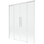 MEXEN/S - Rox vanová zástěna 2-křídlová posuvná 150 x 150, transparent, bílá 8C9-150-002-20-00