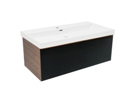 Koupelnová skříňka s umyvadlem Naturel Monza 99x30x45 cm ořech mat MONZA100BNU4 MONZA100BNU4