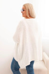 Dámský svetr Plus Size z akrylu s volným střihem a rukávem 3/4 ecru UNI