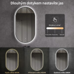 CERANO - Koupelnové LED zrcadlo Valto, kovový rám - černá matná - 40x60 CER-NT8144D-40X60