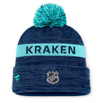 Fanatics Pánská Zimní Čepice Seattle Kraken Authentic Pro Rink Beanie Cuff With POM