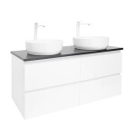 Koupelnová skříňka s umyvadlem SAT B-Way 119x50x45 cm bílá lesk BWAY2120WTK2BB BWAY2120WTK2BB