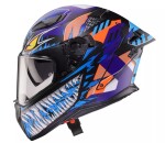 Helma Caberg Drift Evo II Nobo matt black/red fluo/blue/purple - M / modrá