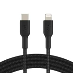 Belkin BOOST CHARGE kabel opletený USB-C na Lightning černá / 1m (CAA004bt1MBK)