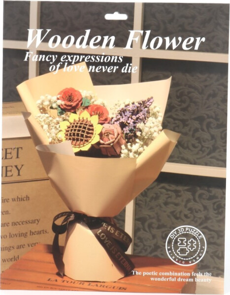 Slunečnice dřevěná 3D