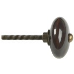 Ib Laursen Keramická úchytka Mocca 3,5 cm, hnědá barva, kov, keramika