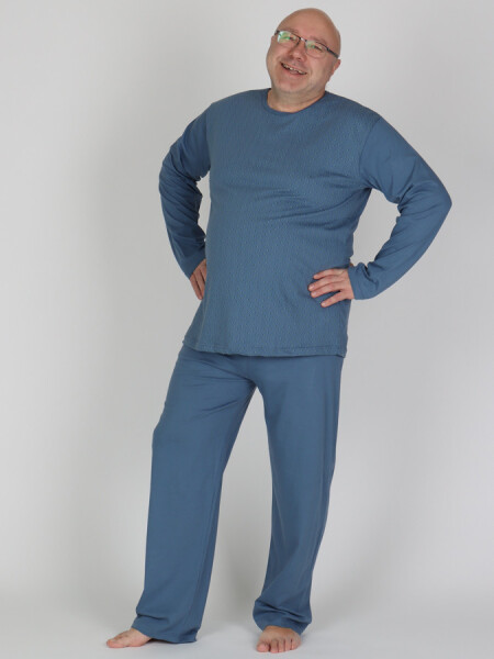 EVONA a.s. Pánské dlouhé pyžamo P BIGSTER 504 - P BIGSTER 504 3XL