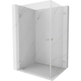 MEXEN/S - Lunar-B Duo sprchový kout dveře křídlové 95 x 90, transparent, nikl kartáčovaný 832-095L-090P-97-00