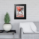 Mustang Obraz v rámu Detroit Red Wings NHL Program Cover Red Wing Magazine Olympia Stadium Player Rink