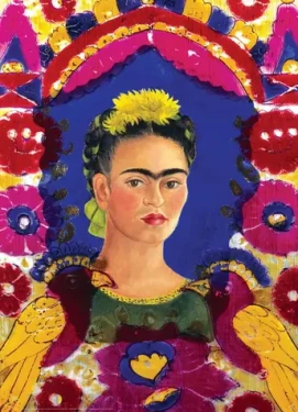EUROGRAPHICS Puzzle Portrét Frídy Kahlo v rámu