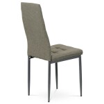 Jídelní židle, potah lanýžová látka, kov antracitový matný lak