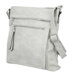 Trendy dámská koženková crossbody kabelka Bree, šedá