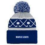 Outerstuff Dětská Zimní Čepice Toronto Maple Leafs Face-Off Cuff Pom