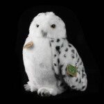 Plyšový pták sova/sovice sněžná s otáčející hlavou 28 cm, ECO-FRIENDLY