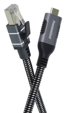 PremiumCord USB-C - RJ45 Ethernet adaptér / Redukce / Gigabit Ethernet 10/100/1000 Mbps / 3 m (ku31net3)