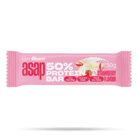 ASAP 50% Protein Bar – GymBeam (jahoda, 50 g) (104614-2-50g-strawberry)