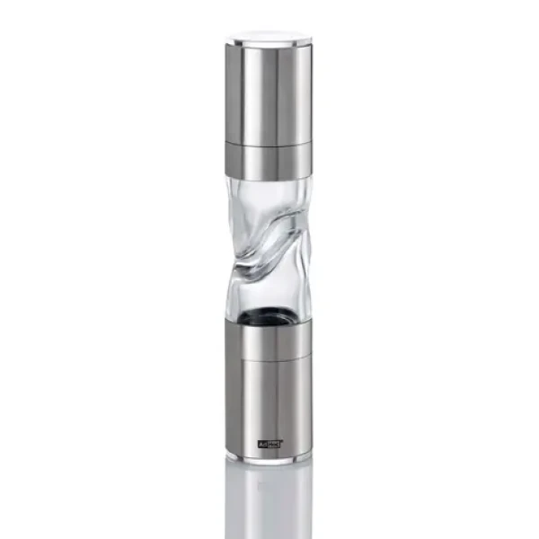 AdHoc DUOMILL PURE nerez / Mlýnek na sůl a pepř / 2v1 / keramický mechanismus CeraCut® / 22 cm (MP900)