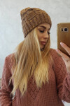 Fleecová čepice Dolores K303 hořčicová+hnědá UNI